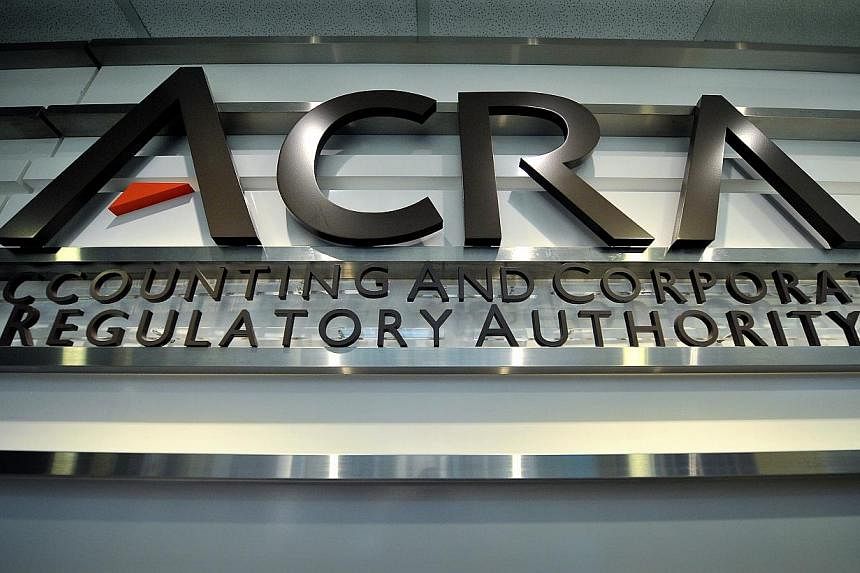The Accounting and Corporate Regulatory Authority (Acra) has brought a further 1,000 charges against a firmed named Data Register under the Companies Act. -- PHOTO: ST FILE
