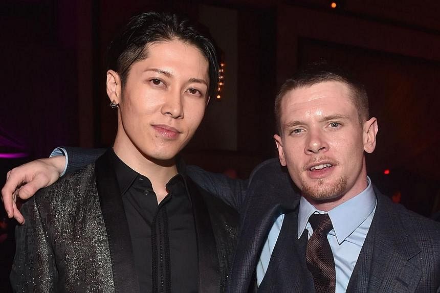 Actors Takamasa Ishihara (left) in Unbroken and with Jack O'Connell (above).