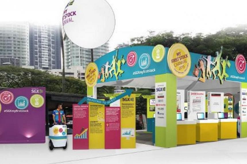 The Singapore Exchange (SGX) announced will hold its first-ever carnival this weekend as part of a campaign to educate new investors and encourage them to start investing. -- PHOTO: SGX