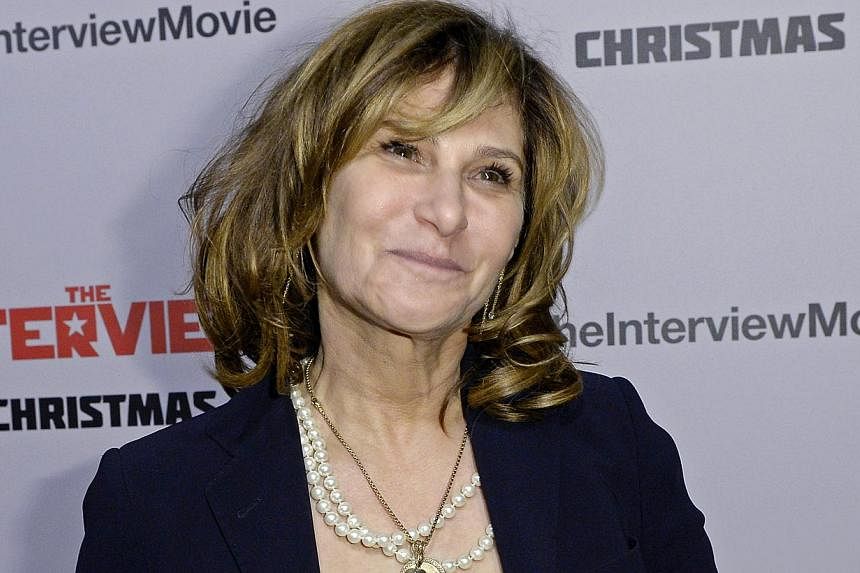 Sony Pictures Entertainment co-chair Amy Pascal is stepping down after her embarrassing e-mails were leaked in a hack attack on the studio. -- PHOTO: REUTER