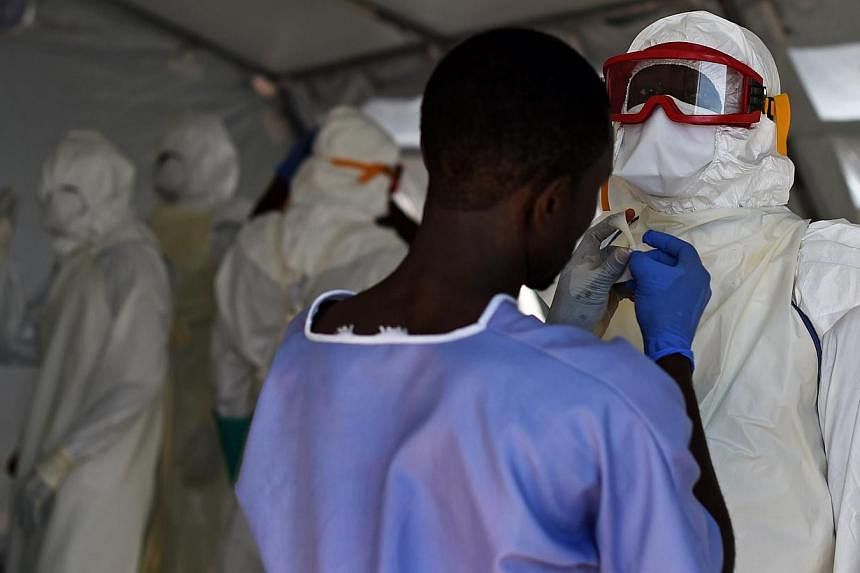 The number of people sick with Ebola fever has doubled in Guinea in the past week following the discovery of cases previously unknown to health authorities, a Guinea health official said on Friday. -- PHOTO: AFP