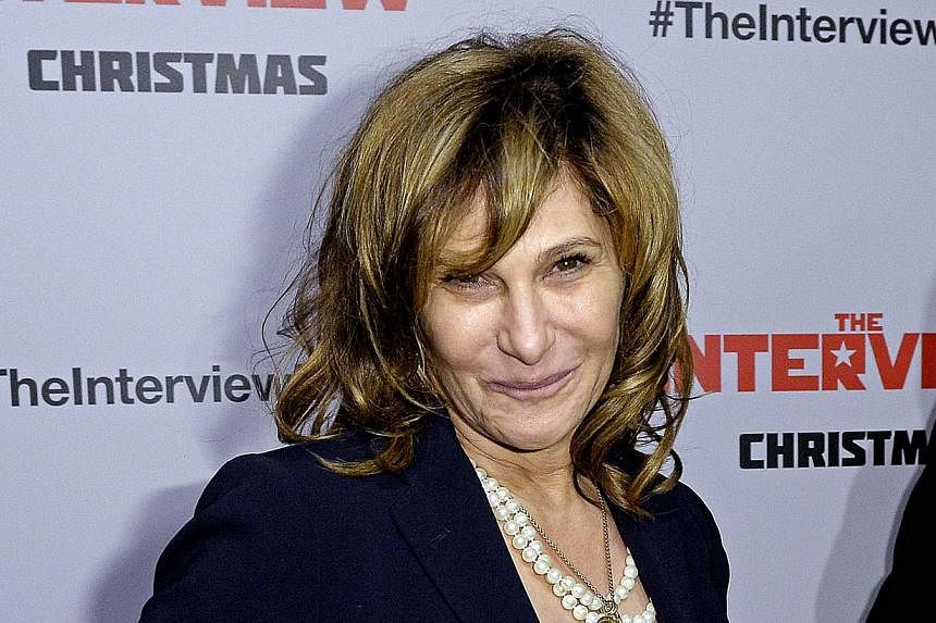 Sony Pictures Entertainment co-chairman Amy Pascal at the premiere of The Interview in Los Angeles, California, Dec 11, 2014. -- PHOTO: REUTERS