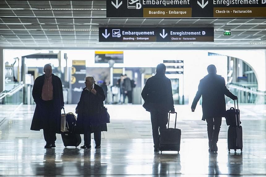 Passengers at Toulouse-Blagnac airport in Toulouse, France, on Jan 28, 2015.&nbsp;A record 3.3 billion passengers boarded planes last year, marking a jump of some 170 million passengers from 2013, the International Air Transport Association &nbsp;sai