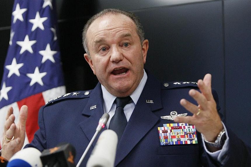 US&nbsp;Air Force General Philip Breedlove speaks during a news conference in Kiev on&nbsp;Nov 26, 2014. The West should not rule out the military option in Ukraine, Nato's top military commander said on Saturday, Feb 7,&nbsp;2015,&nbsp;adding that h