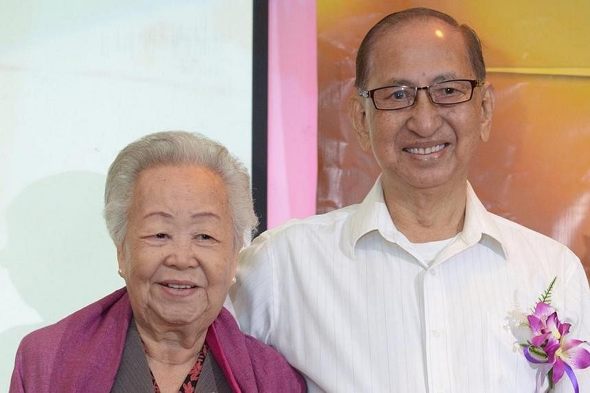Madam Poh and Mr Lim met for the first time on their wedding day in China 67 years ago. -- ST PHOTO: DESMOND WEE