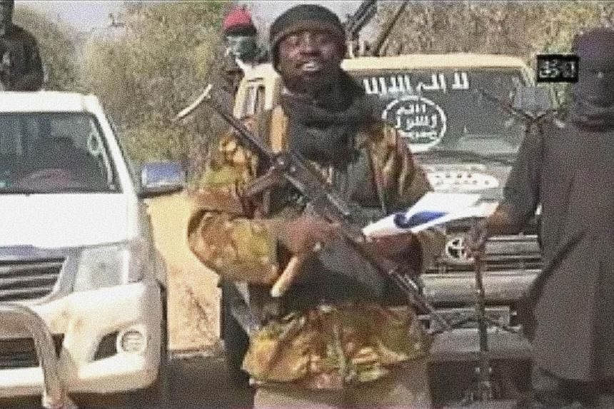 A screen grab made on Jan 20, 2015 from a video of Nigerian Islamist extremist group Boko Haram shows Boko Haram leader Abubakar Shekau delivering a message. -- PHOTO: AFP