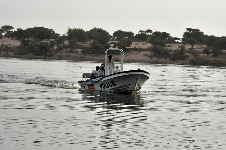 A file photo taken on Jan 25, 2015 shows a boat of the Chadian police sailing on Lake Chad which borders Chad, Nigeria, Niger and Cameroon, in Bol.&nbsp;Nigeria's Boko Haram rebels carried out their first attack on Friday inside neighbouring Chad, ta