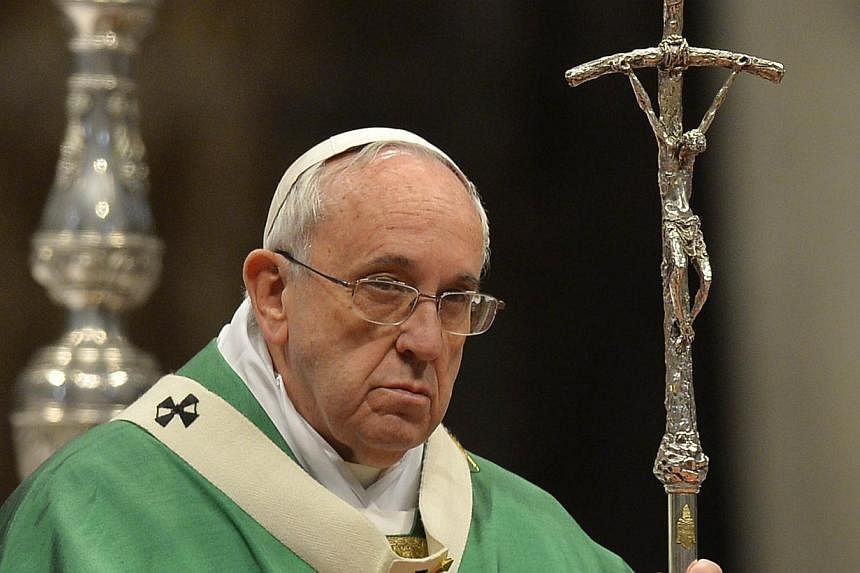 Pope Francis expressed deep sadness for the beheading of 21 Egyptian Coptic Christians in Libya, departing from the script of an address on Monday, Feb 16, 2015, to emphasise the unity of all Christians regardless of the sect they follow. -- PHOTO: A
