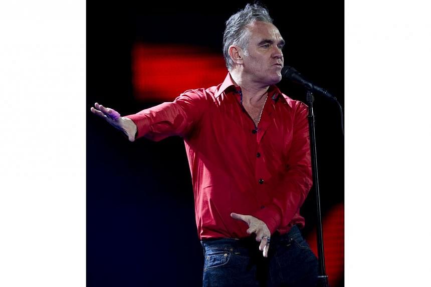 British singer Morrissey performing at the 53nd Vina del Mar International Song Festival on Feb 24, 2012. He cancelled half of his US tour last year due to illness. -- PHOTO: AFP