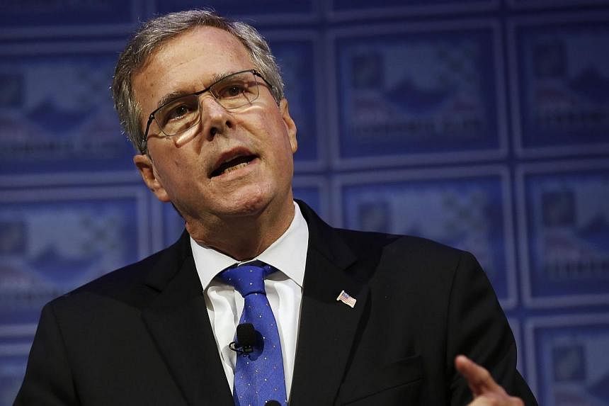 Former Florida Governor Jeb Bush speaking at the Detroit Economic Club on Feb 4, 2015. -- PHOTO: REUTERS&nbsp;