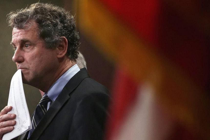 In an opinion article, Senators Sherrod Brown (seen above) and Jeff Sessions and Representatives Sandy Levin and Mo Brooks (who are among the Bills' sponsors) argued that the US' high trade deficits with China are caused by the Chinese government's a