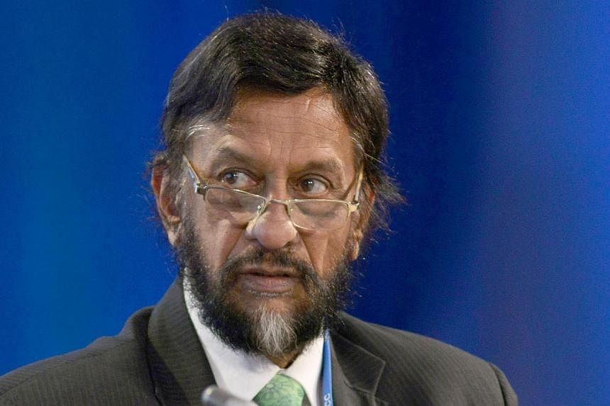 Rajendra Pachauri (pictured), chairman of the United Nation's Intergovernmental Panel on Climate Change, has been accused of sexually harassing a woman colleague at a New Delhi-based research institute headed by him. -- PHOTO: AFP