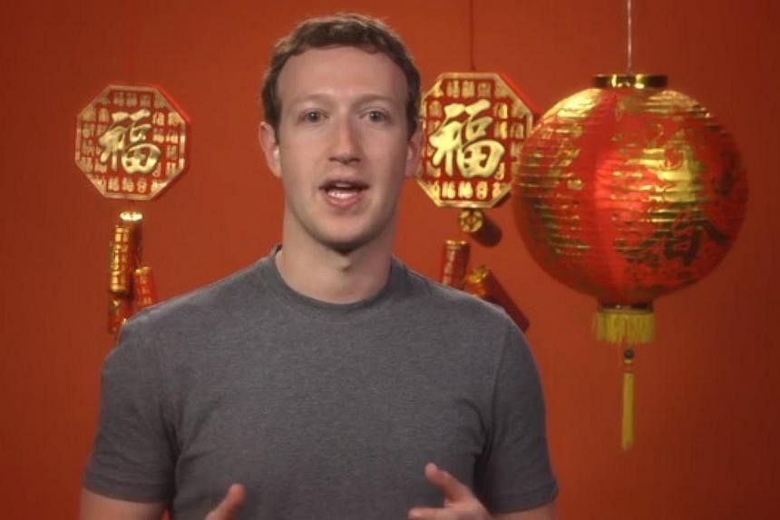 Facebook founder Mark Zuckerberg on Thursday wished everyone a Happy Chinese New Year - in Mandarin.&nbsp;-- PHOTO: SCREENGRAB FROM FACEBOOK&nbsp;