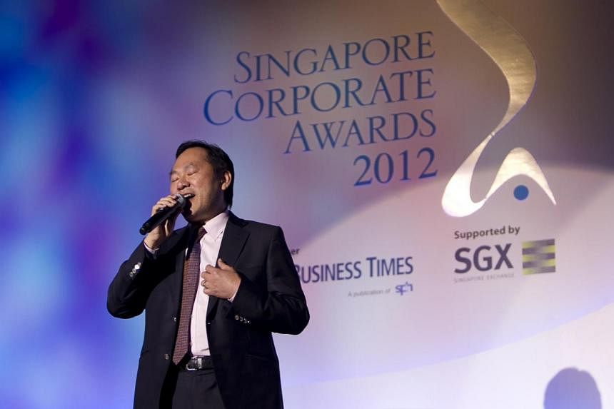 Gunawan Lim, executive chairman and chief executive officer of Bumitama Agri Ltd, entertained the crowd with his rendition of the popular ‘My Way’ at the Singapore Corporate Awards held at The Ritz Carlton Hotel, Millenia Singapore, on July 17, 2