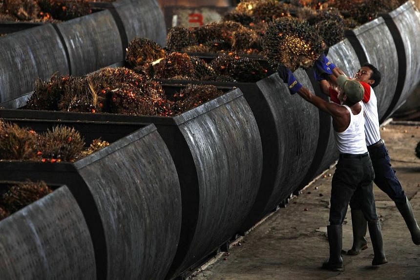 Workers loading palm oil fruits into containers at a factory in Malingping, Indonesia, in 2010. Indonesia will crack down on corporate tax avoidance via transfer pricing this year to try and recoup 200 trillion rupiah (S$21 billion) in lost state inc