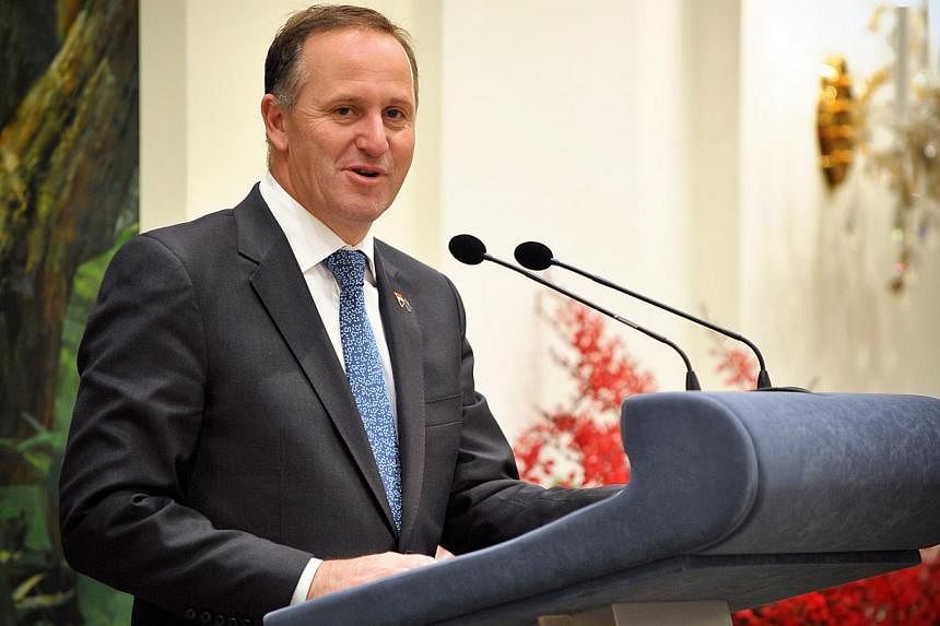 New Zealand Prime Minister John Key at the Istana on April 18, 2012.&nbsp;New Zealand will send troops to Iraq on a non-combat mission helping to boost the local military's capacity to fight the Islamic State in Iraq and Syria (ISIS) organisation, Pr