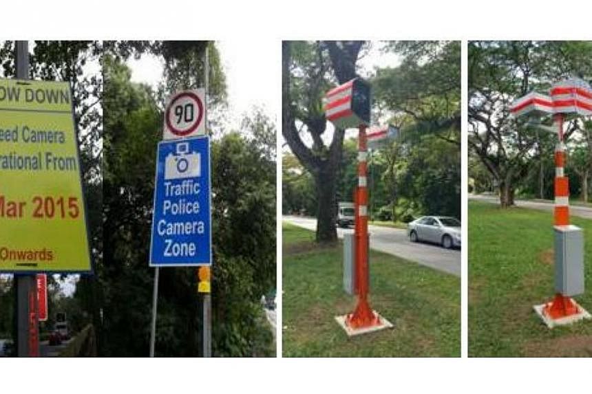 The Traffic Police will begin installing these new digital speed enforcement cameras on March 1, 2015. -- PHOTO: SINGAPORE POLICE FORCE