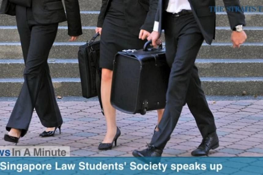 UK Singapore Law Students' society says law firms should look beyond a graduate's school when hiring.&nbsp;-- SCREENGRAB FROM RAZORTV