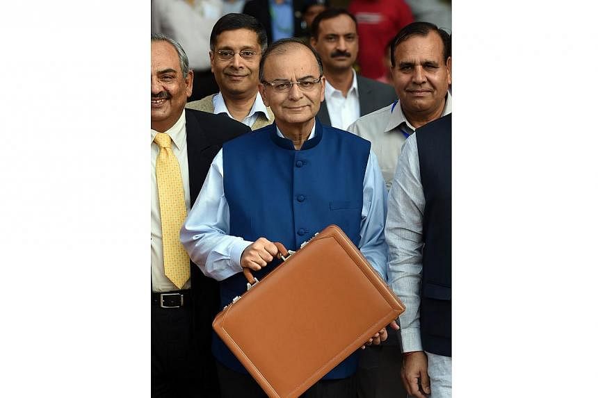 India's Finance Minister Arun Jaitley announced a budget for growth on Saturday, saying the economy was ready to "fly" and that the government would boost investment and ordinary people should benefit. -- PHOTO: AFP&nbsp;