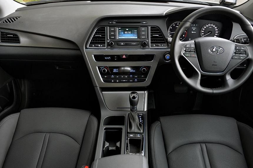 The Sonata is not as luxurious inside as the Camry, but it offers just as many features (below).