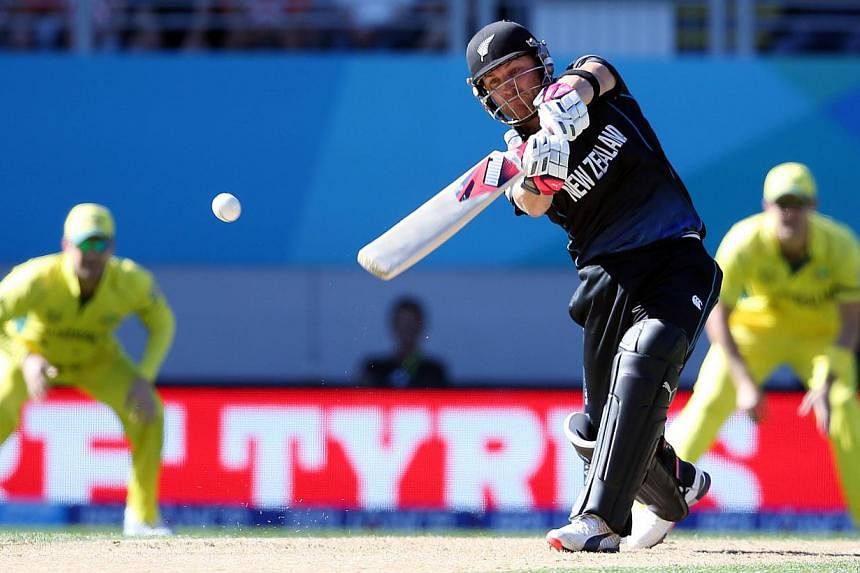 New Zealand's Brendon McCullum plays a shot during the Pool A 2015 Cricket World Cup match between New Zealand and Australia at Eden Park in Auckland on Feb 28, 2015. -- PHOTO: AFP