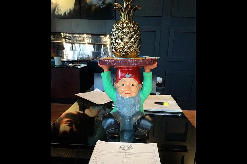 Enter Frank, the newest restaurant in Hobart, and you are welcomed by a little gnome holding a pineapple on his head.&nbsp;--&nbsp;PHOTO: TAN HSUEH YUN
