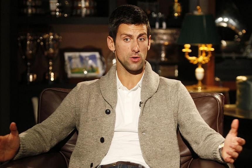 Novak Djokovic talking during an interview in Belgrade on March 1, 2015. -- PHOTO: REUTERS