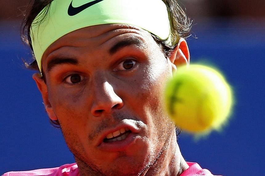 Spain's Rafael Nadal plays a shot at the ATP Argentina Open in Buenos Aires.-- PHOTO: REUTERS