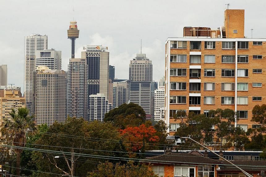 Residential buildings sit among trees in the suburb of Waverton in Sydney, Australia. Figures from property consultant CoreLogic RPData showed dwelling prices across all of Australia's major cities rose 0.3 per cent in February from January, to be 8.