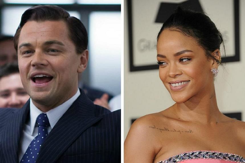 Pop diva Rihanna (right) and actor Leonardo DiCaprio were reportedly spotted at birthday bash together amid romance rumours. -- PHOTOS: GOLDEN VILLAGE, AFP