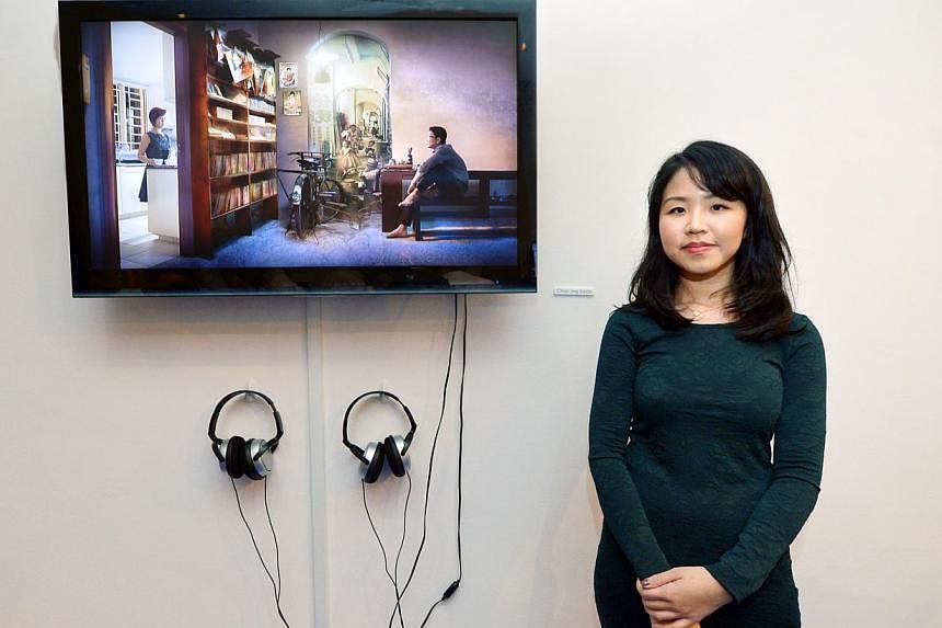 Japanese art collective Chim-pom, whose works respond to subjects such as the 2011 Fukushima nuclear plant disaster (above), was the overall winner at this year's Prudential Eye Awards. Artist Stefanie Hauger's Space Odyssey (above left) won the UOB 