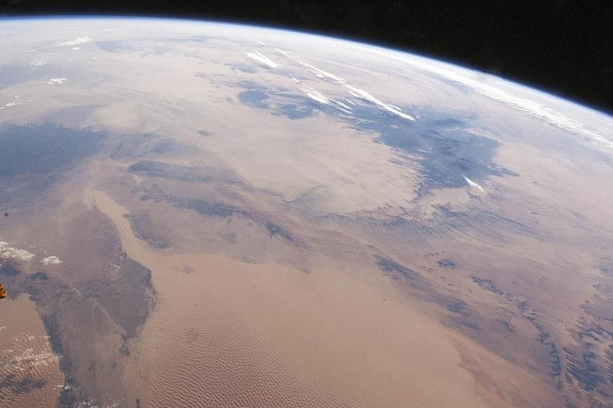 This NASA photo of the Sahara Desert taken from the International Space Station was released on Dec 29, 2014. Scientists have recently uncovered a link between the Sahara Desert and the Amazon rainforest. -- PHOTO: AFP