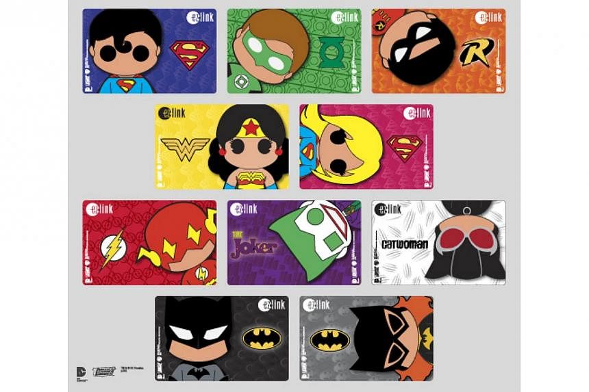 Special Justice League ez-link cards set. Holders of Adult Anonymous ez-link cards expiring on or before March 31 have four more weeks to exchange their cards for free before April 1. -- PHOTO: EZ-LINK PTE LTD