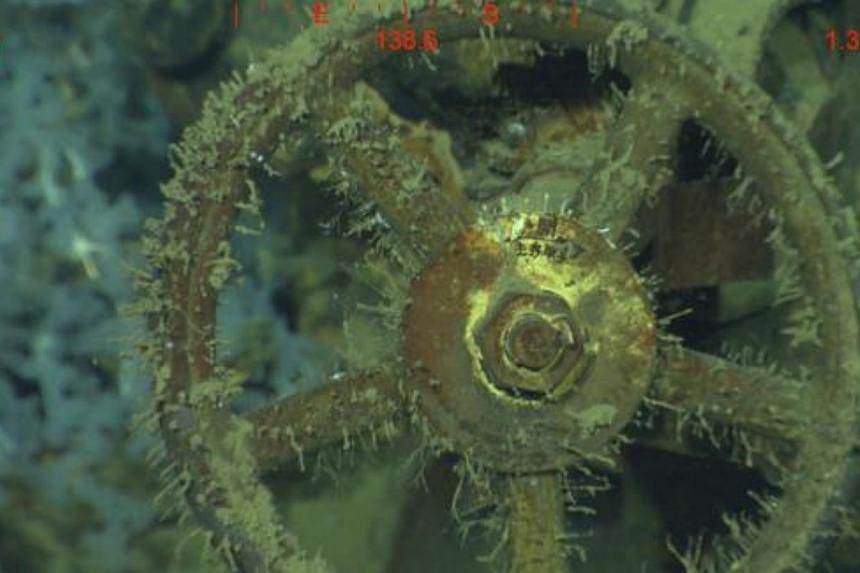 He also posted a photo of a valve from the wreckage, which he described as the "first confirmation" that it was of Japanese origin. -- PHOTO: PAUL ALLEN/TWITTER&nbsp;