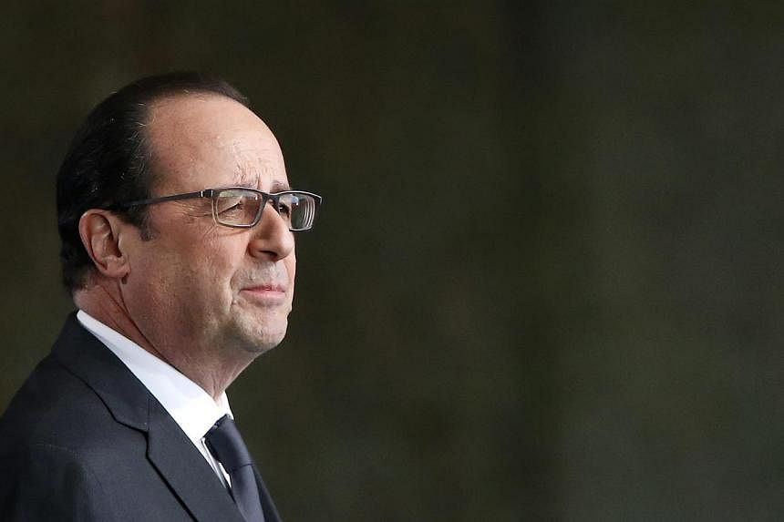 President Francois Hollande (above) will visit Cuba on May 11 in the first-ever such visit by a French head of state, the French presidency announced on Tuesday. -- PHOTO: EPA