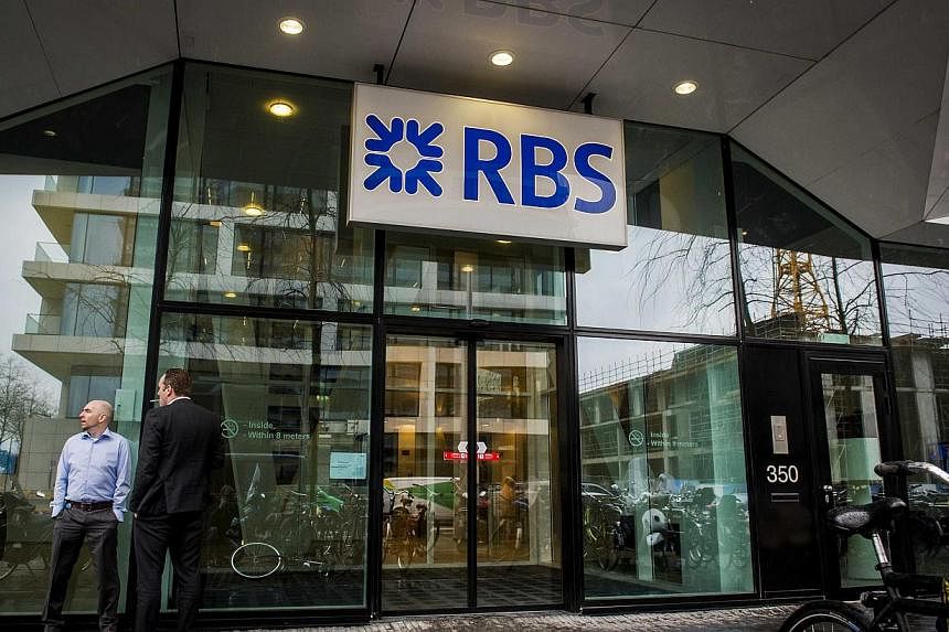 An exterior view of the Dutch head office of Royal Bank of Scotland at the Zuidas in Amsterdam, The Netherlands, March 3, 2015. -- PHOTO: EPA