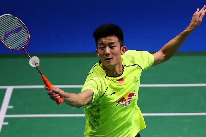 World champion Chen Long - seen here (above) in action in Dubai last year - avoided a potential first-round exit at the All-England Championships on Wednesday and blamed an uncomfortable pillow for a sluggish start to his campaign. -- PHOTO: AFP