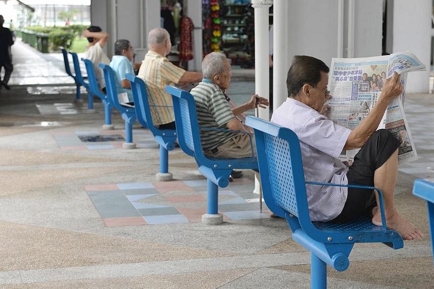 The cost of the Silver Support Scheme for the elderly is a drop in the ocean in terms of spending. -- ST PHOTO: CAROLINE CHIA