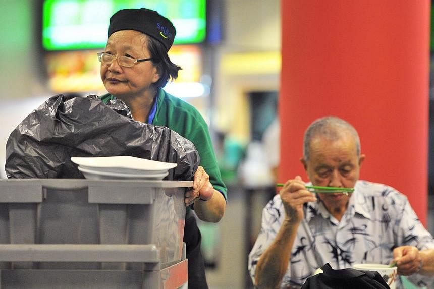 More than seven in 10 of nearly 100,000 women aged 60 and above who worked last year earned less than $2,000 per month, a Labour Force Survey shows. -- PHOTO: ST FILE&nbsp;