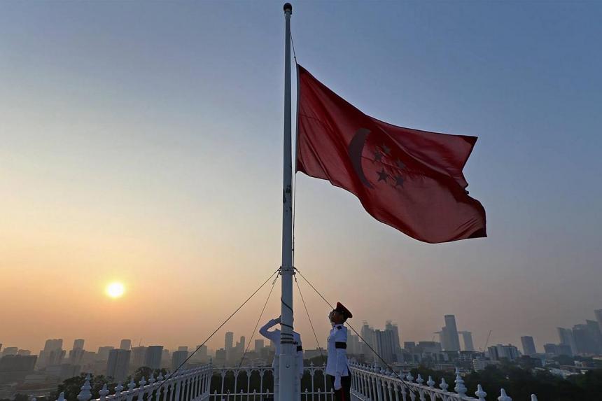 Flags across Singapore fly at halfmast as mark of respect for Mr Lee