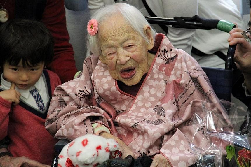 The world's oldest person, Misao Okawa, died in Japan on Wednesday, a month after celebrating her 117th birthday. -- PHOTO: EPA