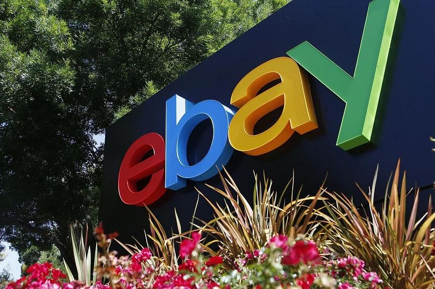 An eBay sign is seen at an office building in San Jose, California, in this file photo taken May 28, 2014. PHOTO: REUTERS