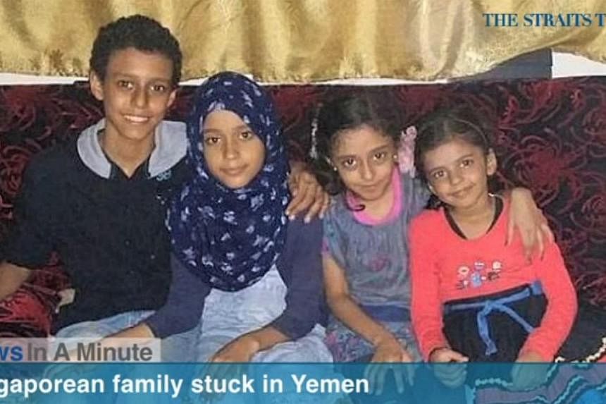 In today's The Straits Times News In A Minute video, we look at a&nbsp;Singaporean woman and her four children seeking evacuation from Aden, Yemen, which is on the brink of civil war.&nbsp;-- SCREENGRAB FROM RAZORTV
