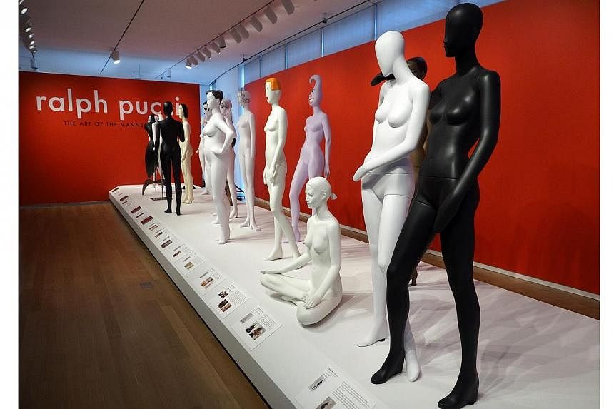 A view of a display of mannequins designed by Ralph Pucci at the Museum of Arts and Design in New York, USA on 30 March 2015. The exhibit, which runs until 30 August 2015, is a look at the career and influence of the New York-based Pucci who has prov