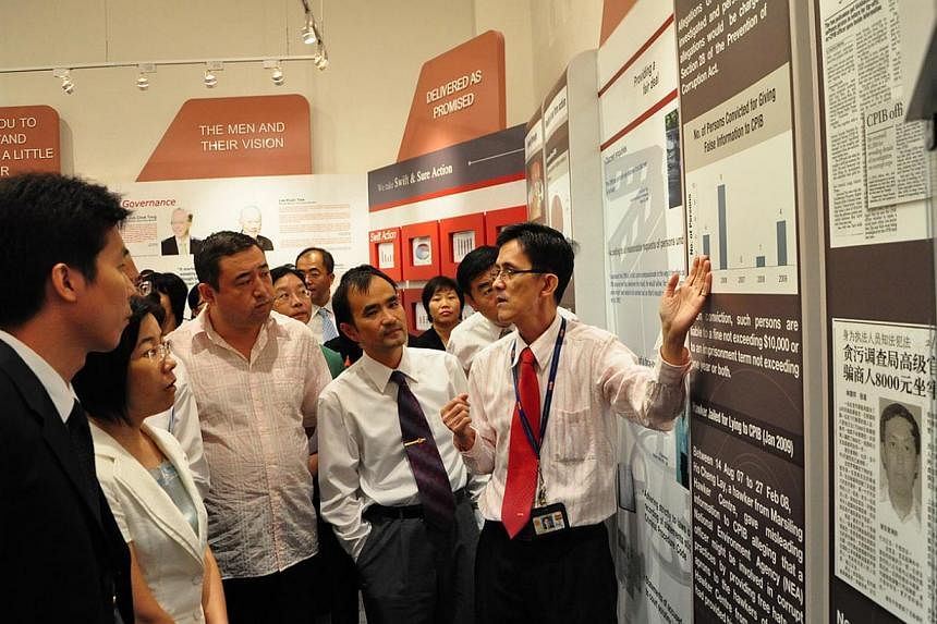 Students from the Mayors' Class at Nanyang Technological University (NTU) visiting the Corrupt Practices Investigation Bureau (CPIB). The number of complaints the CPIB received in 2014 and the number of cases it subsequently registered for investigat