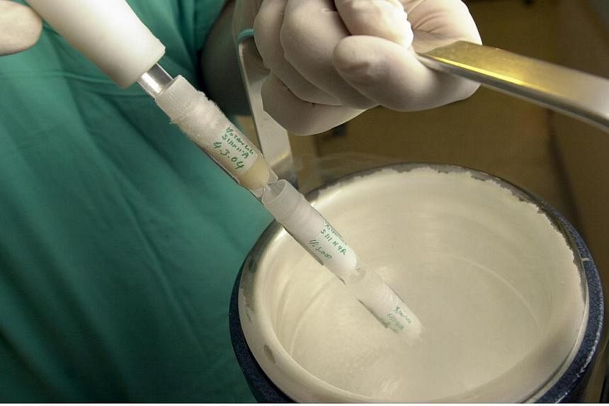 Tubes of frozen sperm. A leading sperm bank is relocating its headquarters next to a Florida university with the second-highest student enrolment in the United States in hopes of tapping into its large pool of healthy, well-educated potential donors.
