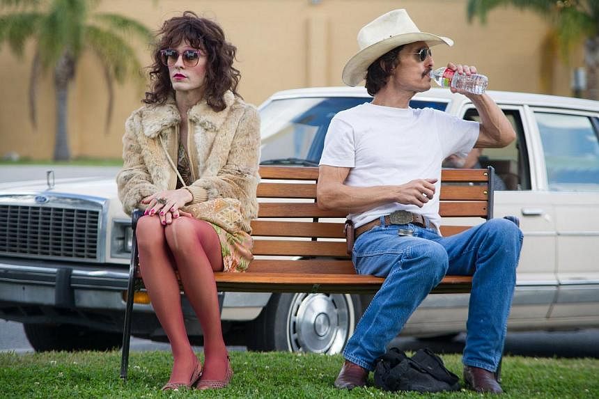 A cinema still from the movie Dallas Buyers Club starring Jared Leto (left) and Matthew McConaughey. -- PHOTO: SHAW