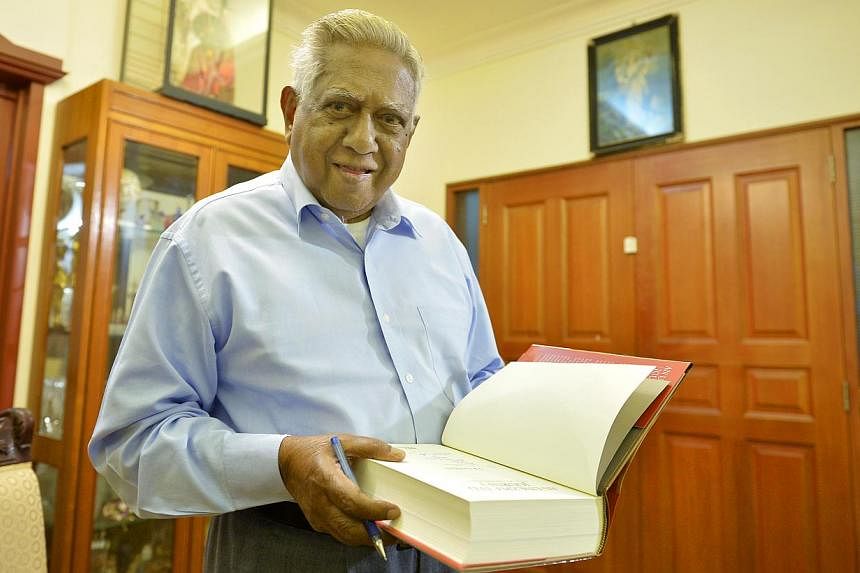 Former president S R Nathan was discharged from the Singapore General Hospital on Saturday, almost three weeks after he suffered a stroke. -- ST PHOTO:&nbsp;ASHLEIGH SIM
