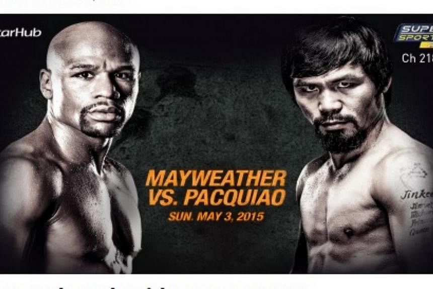 StarHub users were unable to buy access to the match between Floyd Mayweather and Manny Pacquiao on Sunday on a pay-per-view channel. -- PHOTO: STARHUB/FACEBOOK