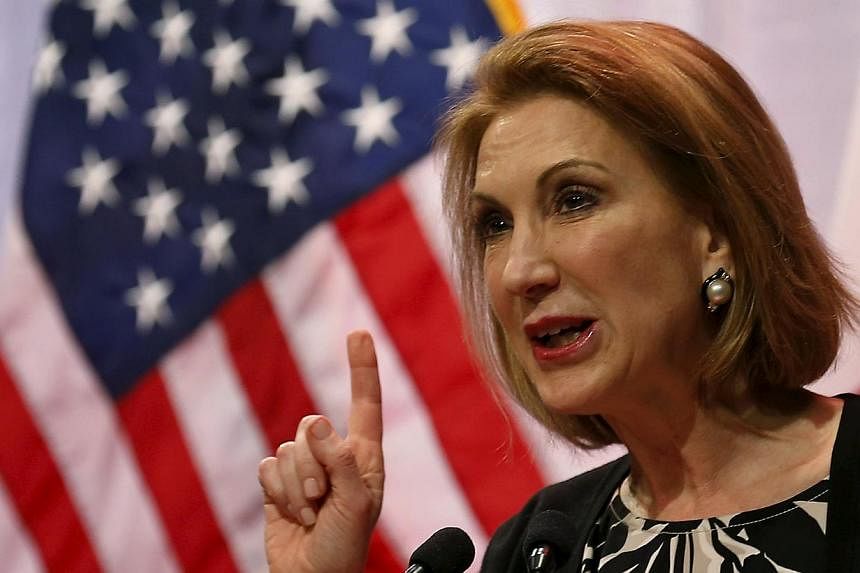 Potential Republican presidential candidate former Hewlett-Packard CEO Carly Fiorina speaks at the Iowa Faith and Freedom Coalition's forum in Waukee, Iowa on April 25, 2015.&nbsp;Fiorina is the only woman in the pack of Republican candidates for the
